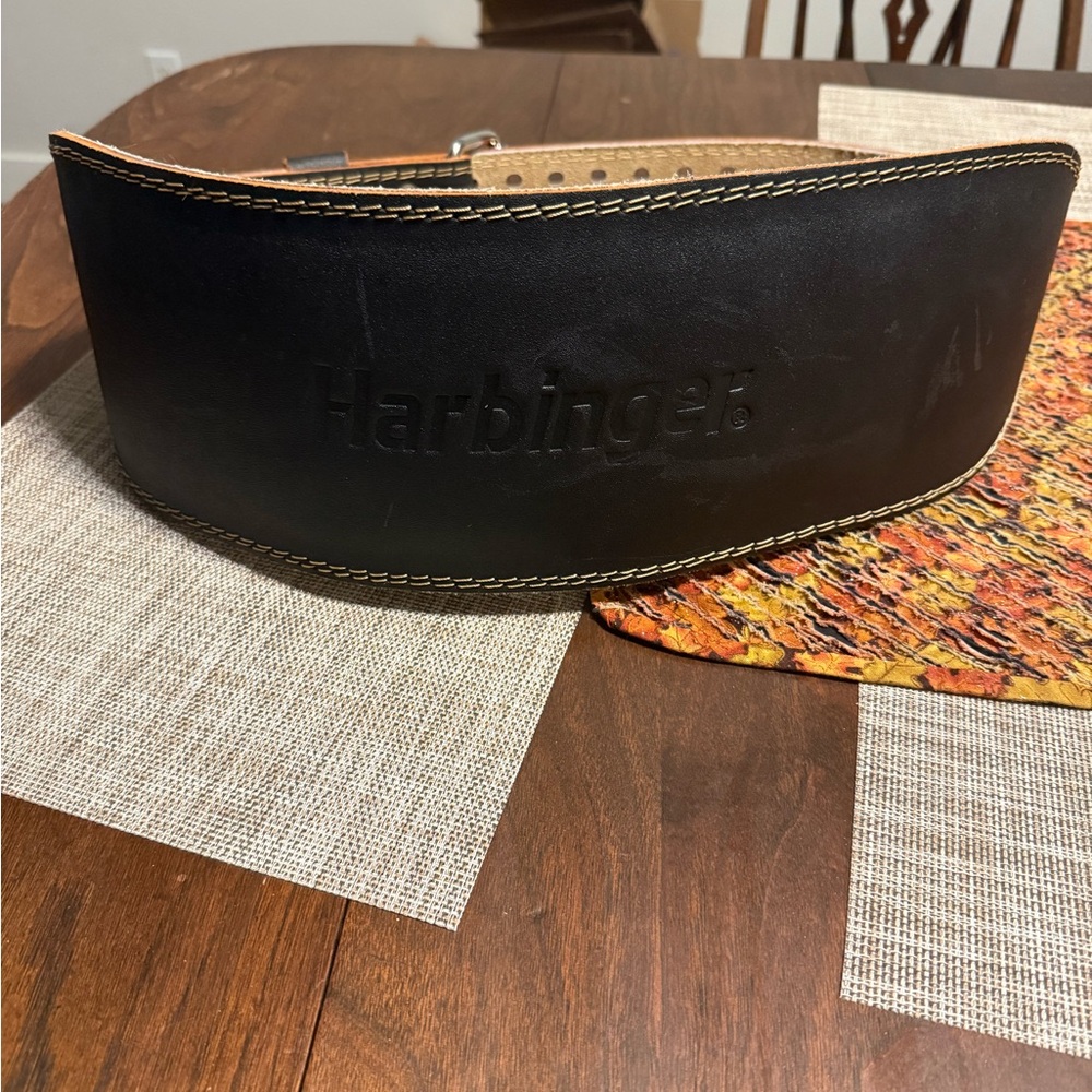 Black Leather Weight Lifting Belt